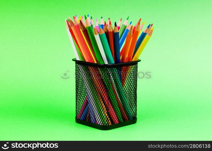 Back to school concept with colourful pencils