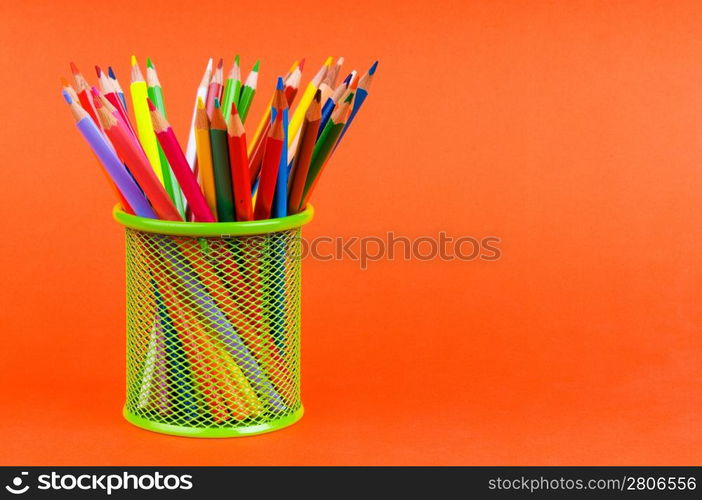 Back to school concept with colourful pencils