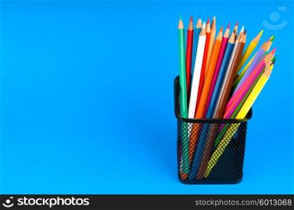 Back to school concept with colourful pencils