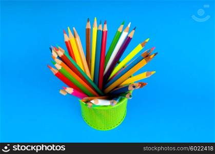 Back to school concept with colourful pencils