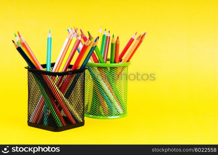 Back to school concept with colourful pencils