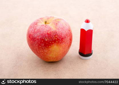 Back to school theme with a red apple