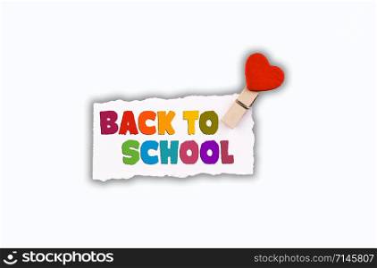 Back to school wording as educational concept