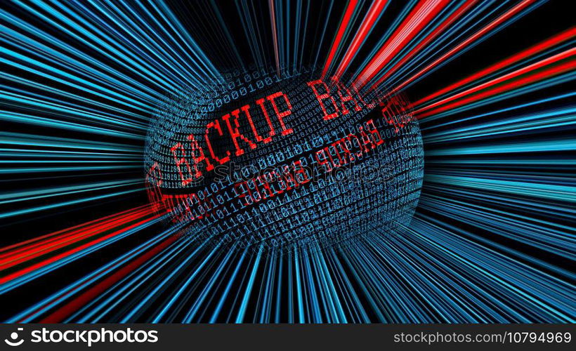 Back up binary data sphere concept Back up binary data sphere concept