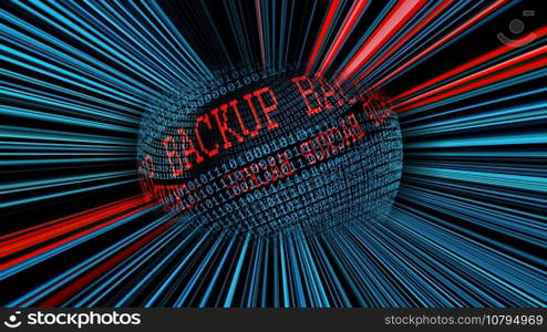 Back up binary data sphere concept Back up binary data sphere concept