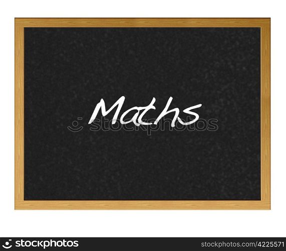 Backboard with maths.