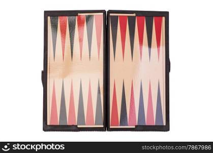 backgammon isolated on white