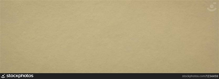background and texture of linen brown handmade Indian paper created from recycled cotton fabric, panorama banner