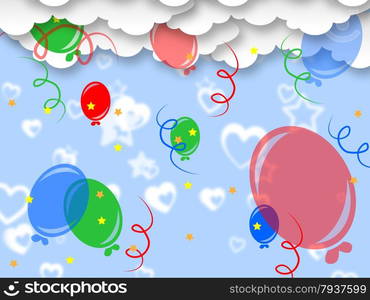 Background Balloons Meaning Fun Celebrations And Party