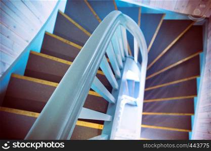 background - beautiful wooden spiral staircase