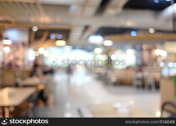 Background blur of Restaurants cafe at night.