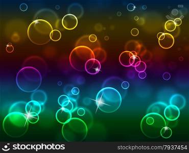 Background Bubbles Representing Text Space And Copyspace