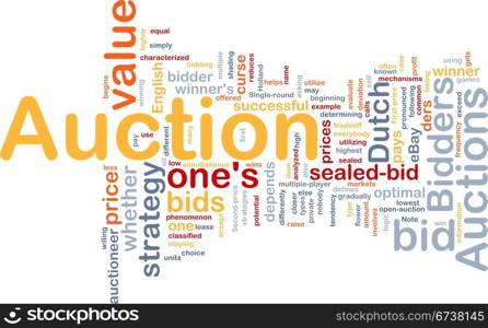 Background concept illustration of Auction bid sale. Auction background concept