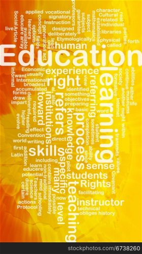 Background concept wordcloud illustration of education international. Education background concept