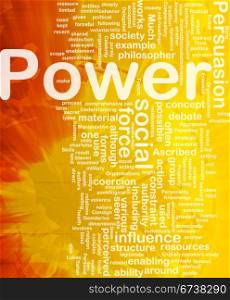 Background concept wordcloud illustration of power international. Power background concept