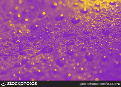 Background covered with water drops in close-up view