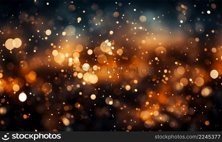 background design of sparkling flakes in the dark, creative background image