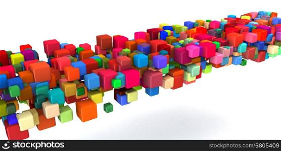 Background Design with Colorful Rainbow Blocks as Art. Background Design
