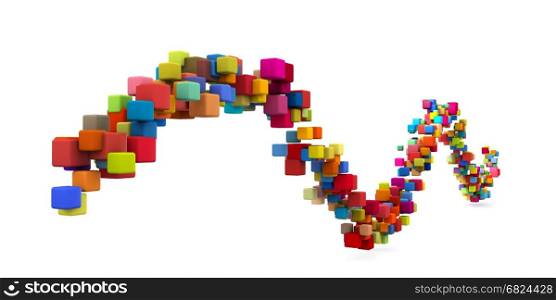 Background Design with Colorful Rainbow Blocks as Art. Background Design
