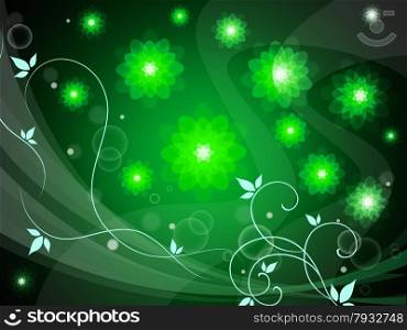 Background Floral Indicating Flower Template And Backgrounds