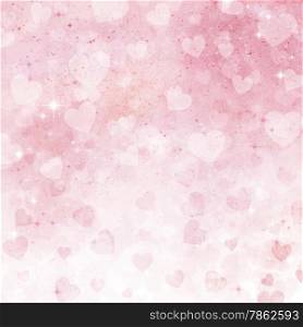 Background for congratulation card with hearts