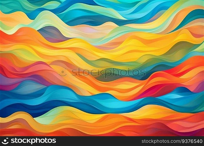 Background for the computer screen in the shape of waves, generative ai