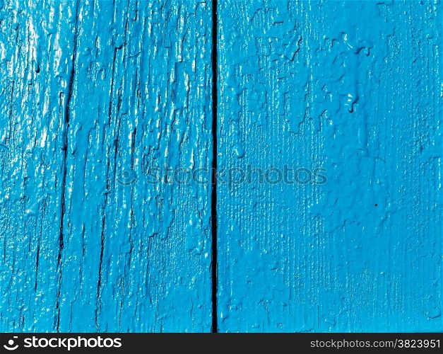 background from blue painted wooden planks close up