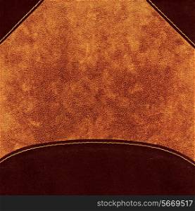 Background from brown leather cover