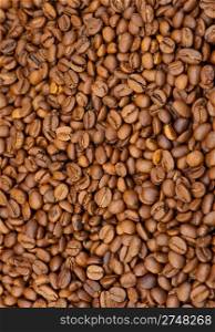 Background from coffee grains. A photo close up