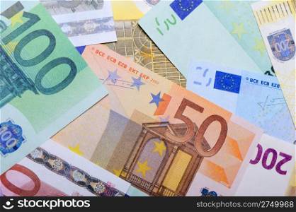 Background from euro. A set the European currency
