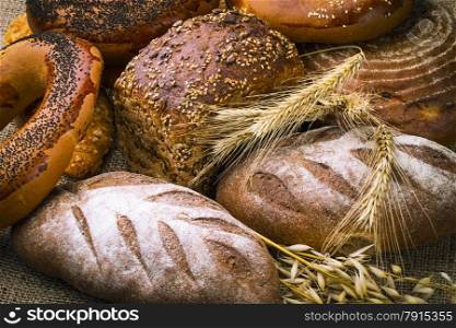 background from fresh white bread