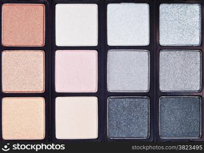 background from makeup cosmetics in case close up