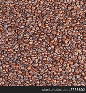 background from many dark roasted coffee beans