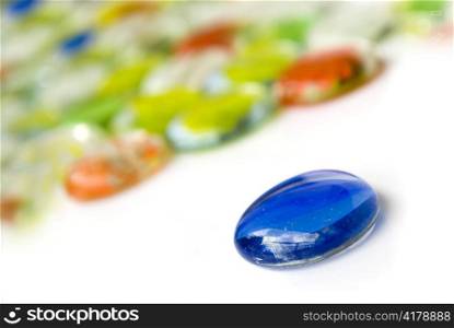 Background from set of multi-colored glass stones