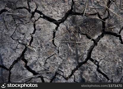 background from the cracked soil