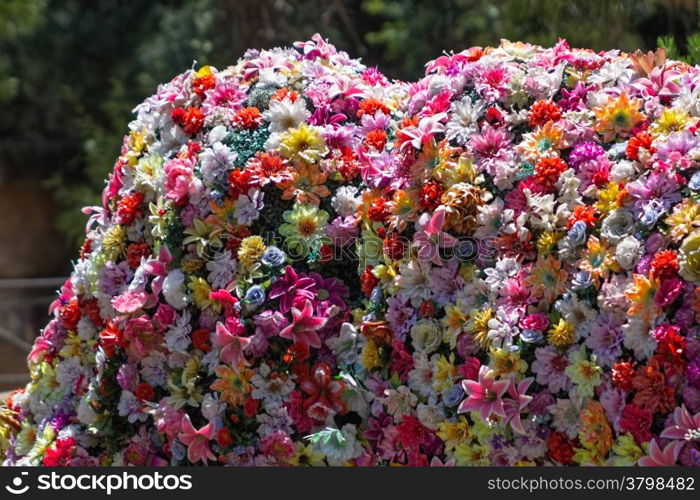 background full of flowers in spring