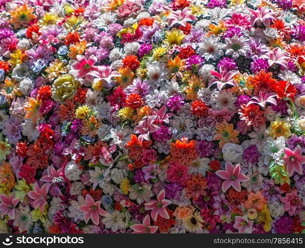 background full of flowers in spring