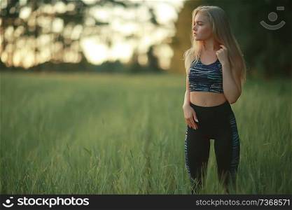 background green grass / fresh summer background on nature leaves