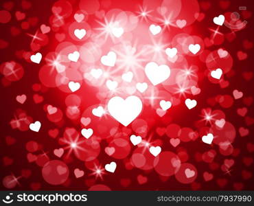 Background Heart Showing Valentines Day And Romance