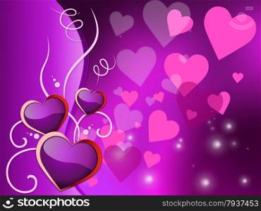 Background Hearts Indicating Abstract Romance And Valentine