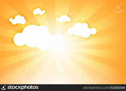 Background image. Abstract background image with clouds and rays