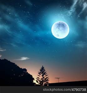 Background image. Background image of night sky with moon