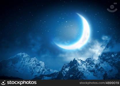 Background image. Background image of night sky with moon