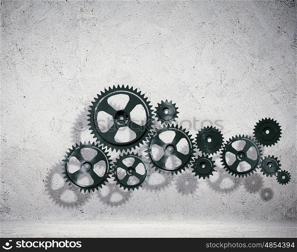 Background image. Background image with cogwheel elements. Mechanism concept