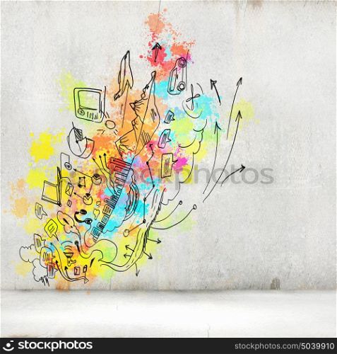 Background image. Background image with colorful splashes and drops