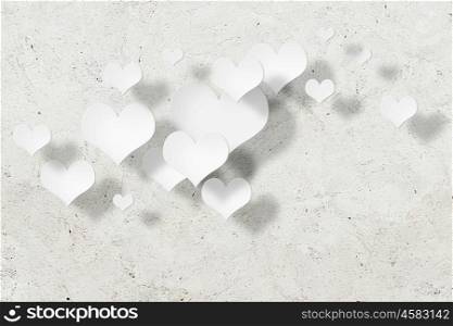 Background image. Background image with white hearts. Love concepts
