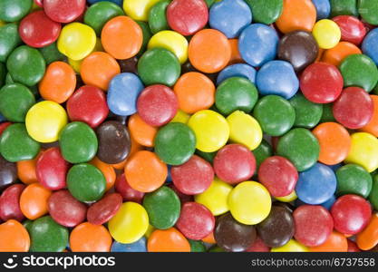 Background image of sweet smarties or chocolate buttons