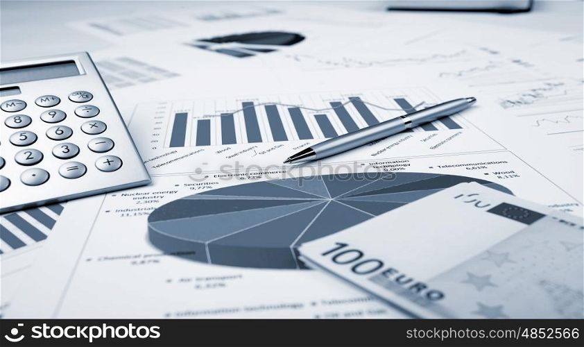 Background image with business and financial concepts. Global business