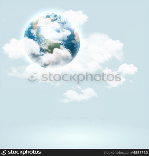 Background image with globe illustration. Background image with globe illustration. Globalization concept. Elements of this image are furnished by NASA