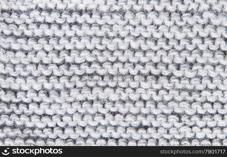 Background large knitted woolen threads of gray handmade
